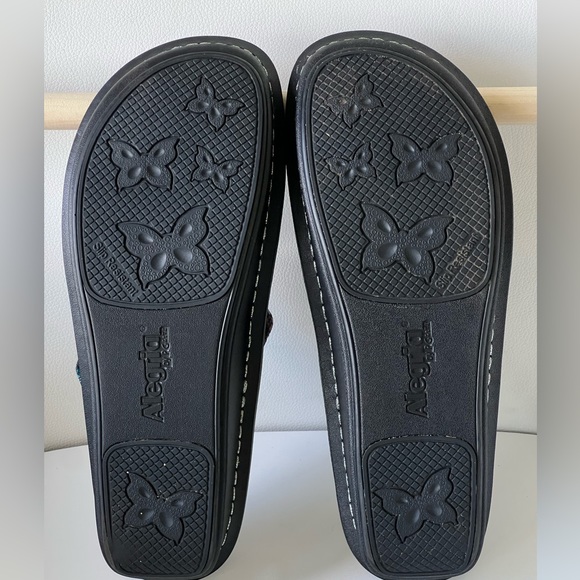 Alegria Karmen Bubblish Two Straps Metallic Rainbow Butterfly Sandals Size 11.5 - Picture 15 of 15